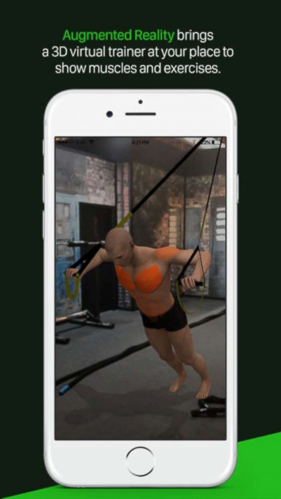 PHOTO: A photo advertisement for the Gymaholic app on iTunes. 