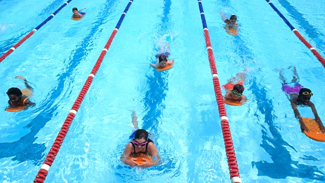 PHOTO: Children learning to swim