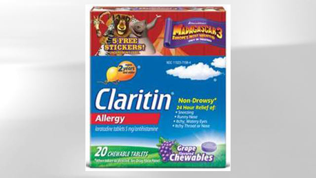 PHOTO: Claritin has released a new Madagascar-themed packaging liquid and chewable caps for the new Madagascar 3 movie.