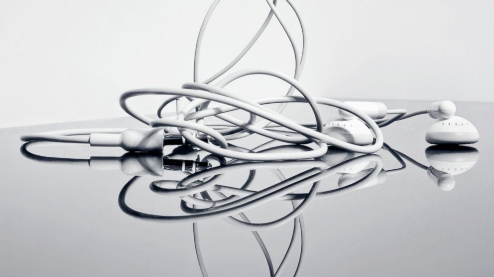 PHOTO: A British scientists says hes solved the mystery of tangled headphones.