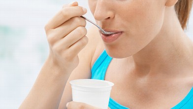 PHOTO: Eating yogurt