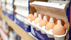 PHOTO: Eggs in a supermarket.
