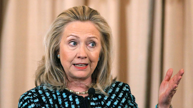 PHOTO: Secretary of State Hillary Rodham Clinton speaks at the State Department in Washington, Feb. 16, 2012.