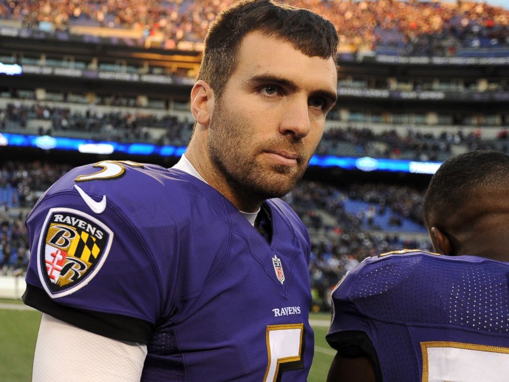 PHOTO: Quarterback Joe Flacco of the Baltimore Ravens looks on after losing to the San Diego Chargers at M&T Bank Stadium on Nov. 30, 2014 in Baltimore, Md.