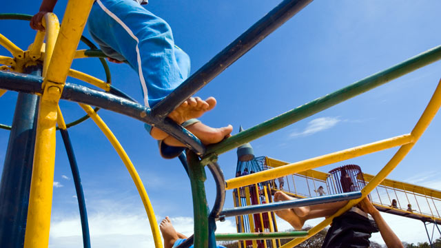 PHOTO: Overprotective parents anxious for their children not to be hurt on playgrounds, actually may be harming their social and emotional development.
