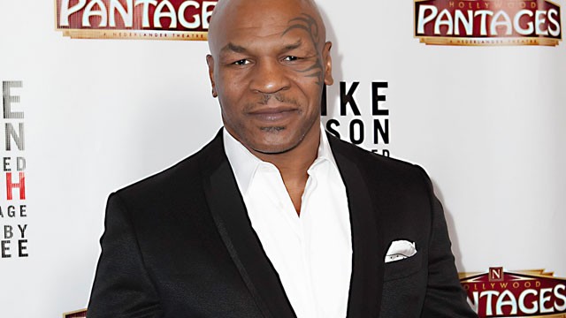 PHOTO: Mike Tyson arrives to his show, "Mike Tyson: Undisputed Truth" at the Pantages Theatre on March 8, 2013 in Hollywood.