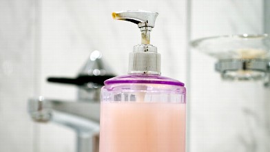 PHOTO: Soap dispensers house plenty of bacteria.