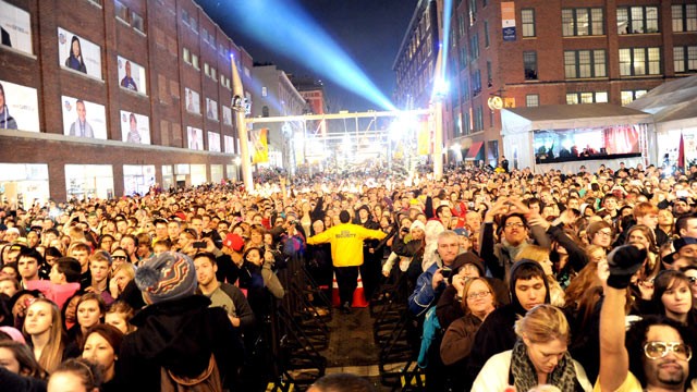 PHOTO: Atmosphere at the Super Bowl Village on Feb. 3, 2012 in Indianapolis, Indiana.