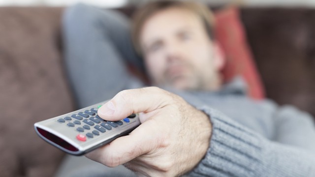 PHOTO: Man watching TV