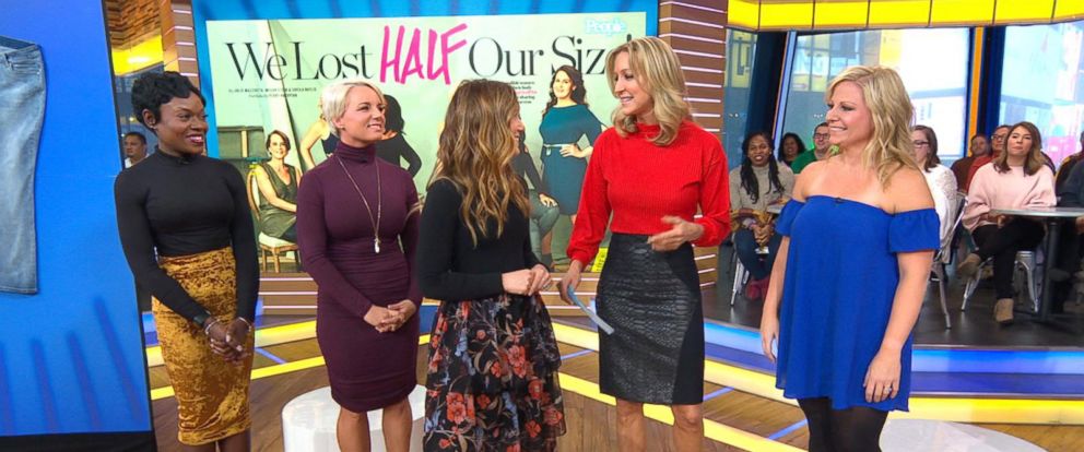 PHOTO: Melody Perdue, left, Morgan Root, second from left, and Sara Cloutier, right appear on ABCs Good Morning America with their stories of weight loss. 