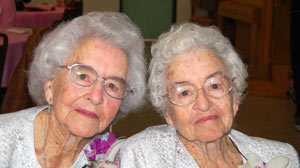 PHOTO Identical twin sisters Inez Harries and Venice Shaw from California celebrated their 100th birthdays on Jan. 15, 2011. Watch their story on ?Nightline.?