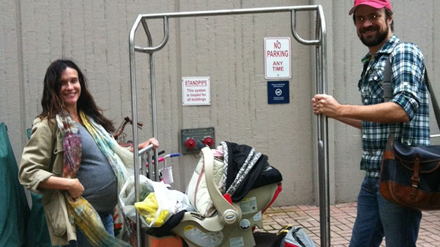 PHOTO: Robyn Moreno and her husband were evacuated from lower Manhattan during Hurricane Sandy on October 29, 2012, only two weeks away from her due date.