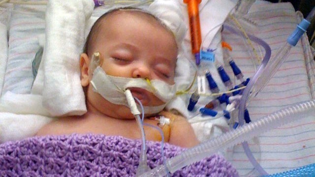 PHOTO: Baby Leena nearly died after contracting whooping cough at 6 weeks old.
