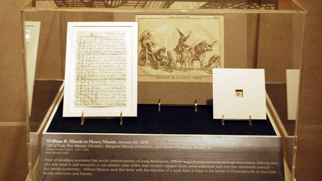 PHOTO: Officials removed the 135-year-old piece of skin from a 'Bizarre Bits' exhibit.