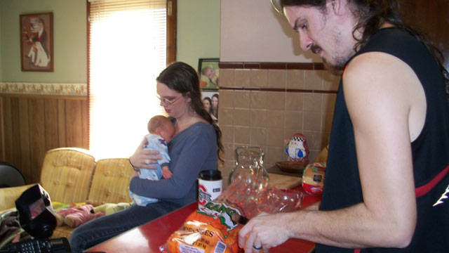 PHOTO: Jeff and Michelle have discovered a boost to their sex life: He breastfeeds from her post-baby bosom.