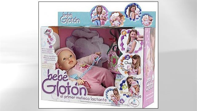 PHOTO: Doll that mimics breast-feeding on girls' chests.