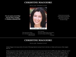 PHOTO The website christinemaggiorememorial.com