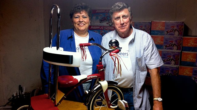 PHOTO: Connie and Gordon Hankins have spent 15 years reconstructing bikes for 900 children with disabilities.