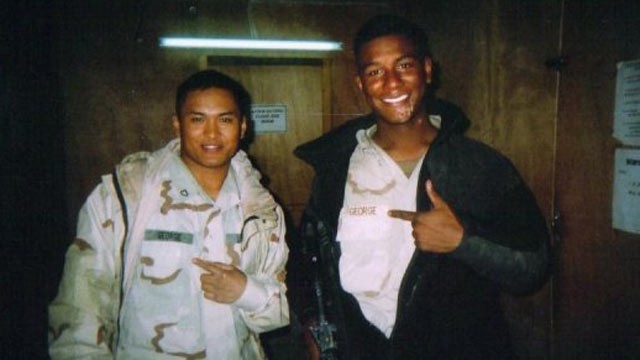 PHOTO: For five years, David George, right, struggled with post-traumatic stress disorder, a form of anxiety that develops after enduring a traumatic experience.