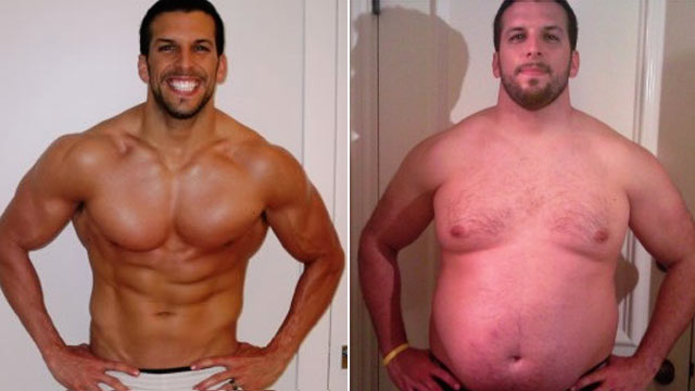 PHOTO: Personal trainer Drew Manning, 30, has purposefully gained weight in order to lose it again.