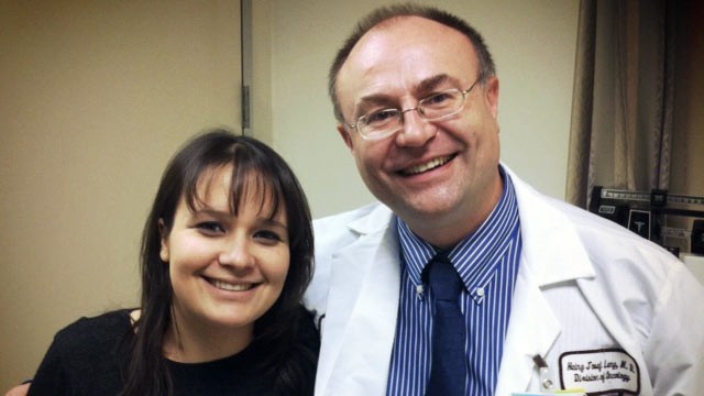 PHOTO: Gloria Borges and Dr. Heinz Josef-Lenz are working together to raise $250 million to cure colon cancer.