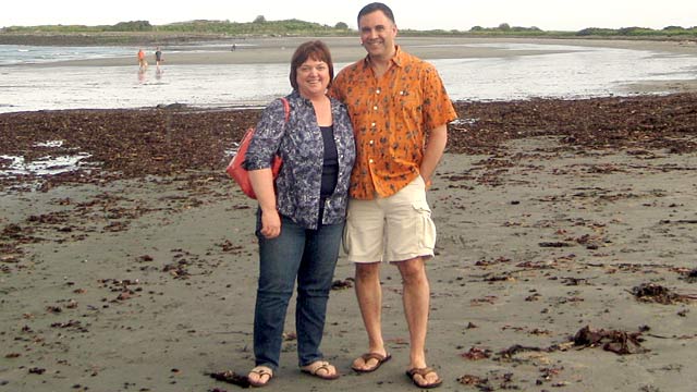PHOTO: Greg Hannoosh stands with his wife Diana Hannoosh.