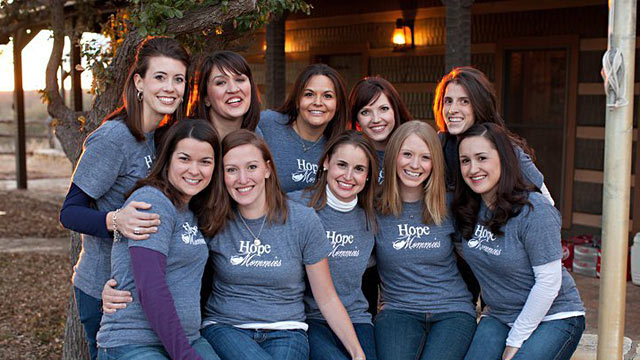 PHOTO: Mary Beth Lowell, bottom right, and other "Hope Mommies" gather to remember the babies they lost.