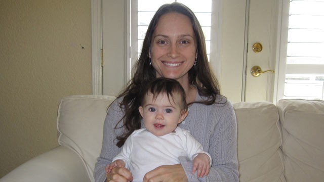 PHOTO: Jenay Burke, 33, of Portland, Ore., holds her "diaper-free" daughter on the potty.