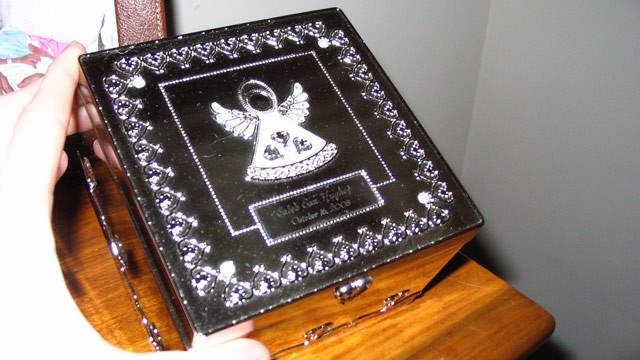 PHOTO: The silver memory box was Jody and Haley Hugheys only memento of their stillborn son.