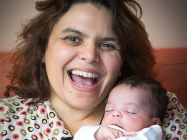 PHOTO: Judith Helfand and her healthy baby girl Theodora, who arrived in April, - ht_judith_helfand_floated_jc140507_4x3t_384