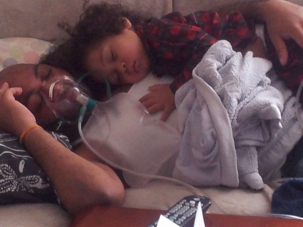 PHOTO: Lamont Valentin stays home with his son 18-month-old Mason.