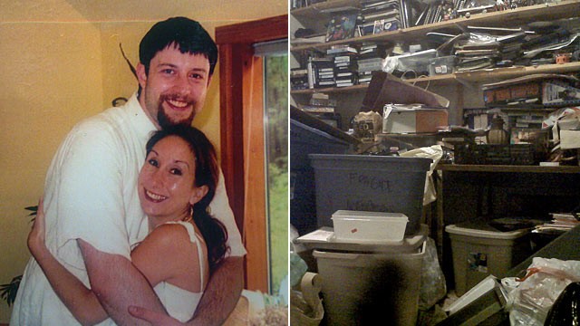 PHOTO: Lee Shuer, shown here with his wife Becca Belofsky-Shuer, was a hoarder before his wife begged him to seek help. Now, he helps others.
