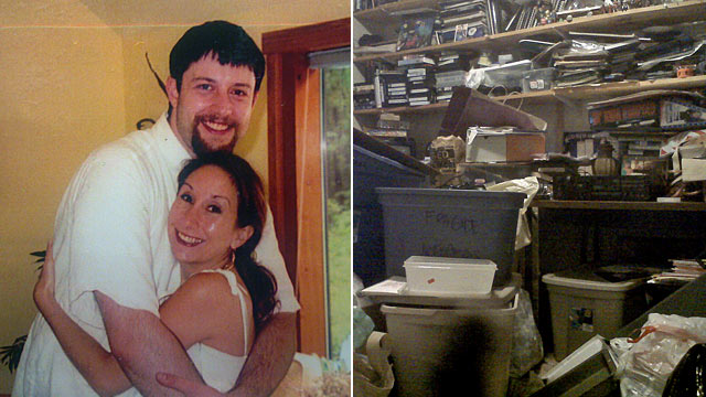PHOTO: Lee Shuer, shown here with his wife Becca Belofsky-Shuer, was a hoarder before his wife begged him to seek help. Now, he helps others.