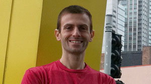 PHOTO Joe D?Amico, also known as McRunner, stops at by the Golden Arches during his 30 day challenge to train for a marathon and only eat from the menu from McDonald?s.