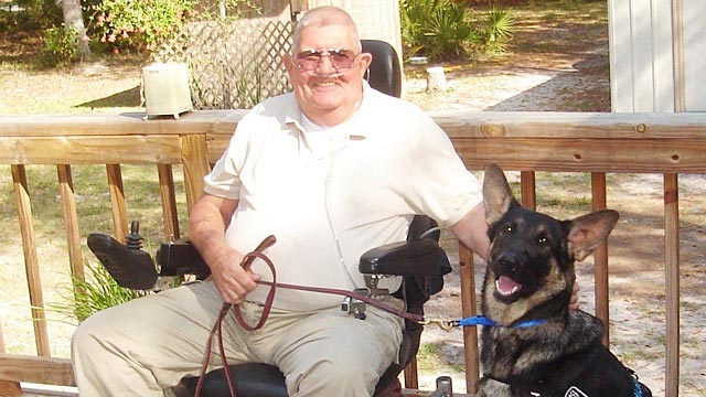 PHOTO: Michael Gaither and his dog, Honey.