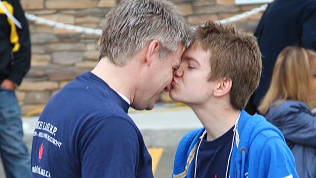 PHOTO: Mike Lake and son Jaden