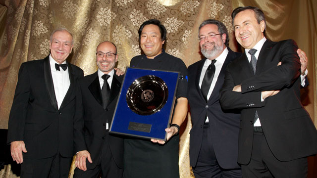 PHOTO: FARE honored Chef Ming Tsai with the lifetime achievement award for allergy awareness. The chefs from left to right are: Alain Sailhac, Alfred Portale, Ming Tsai, Drew Nieporent, Daniel Boulud.