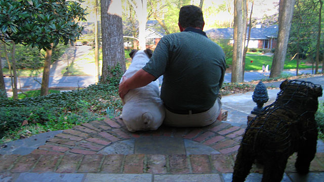PHOTO: Seen here is Jim Davenport and his dog.