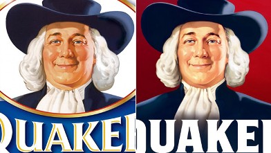 PHOTO: Larry, the Quaker Oats man, now looks slimmer and younger.