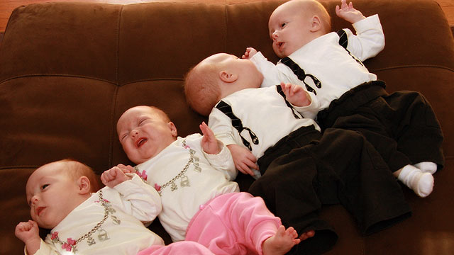PHOTO: Mia, Madison, Jackson and James: Quadruplets born on Feb. 4, 2011.