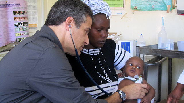 PHOTO: Seen here is Dr. Richard Besser visiting children with pneumonia in Kibera. He spent seven years working on respiratory infections at the Centers for Disease Control and Prevention.