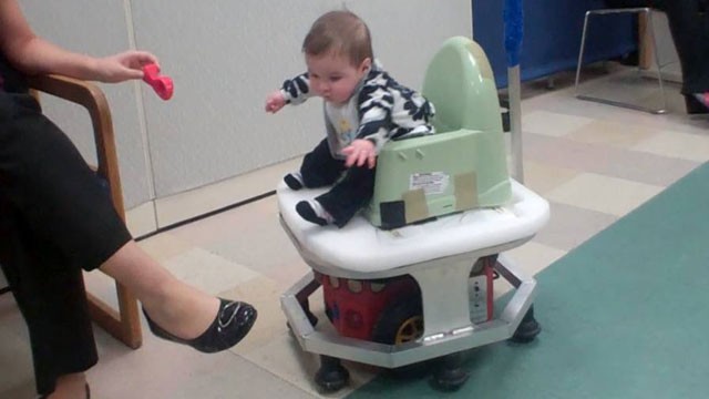 PHOTO: The WeeBot lets babies explore their environment before they can walk.