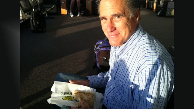 PHOTO: Mitt Romney tweeted this photo of his subway sandwich.