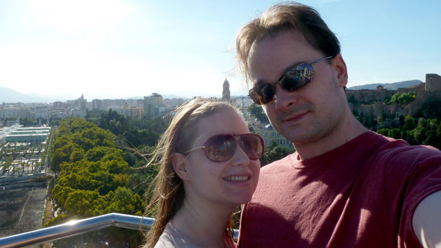 PHOTO: Sarah and Justin Poitras, both 31, in Malaga, Spain. She was diagnosed with a rare lung disease last year.