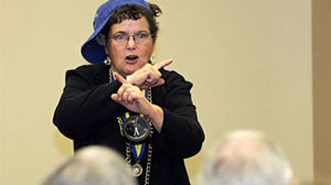 Photo: Its Parkinsons, Playaz... Patient Raps for Awareness: Sharon Kha, 66, makes light of her diagnosis with raps designed to educate and entertain.