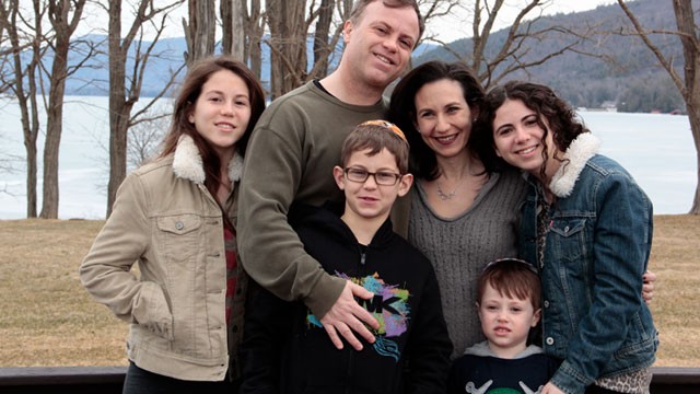 PHOTO: Devorah Schochet, with her husband and children, has struggled to rebuild her storm-damaged home and now is dealing with a fatal ALS diagnosis.