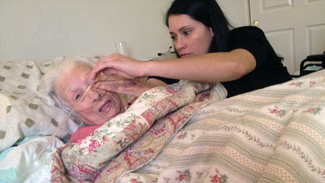 PHOTO: Suzette Armijo, 30, of Phoenix, right, oversees care of her 86-year-old grandmother, Elizabeth Armijo, left, a retired National Park Service ranger.