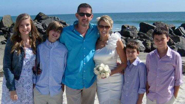 PHOTO: Tommy Zuleger, shown here with his wife and four children, has early onset Parkinsons disease.