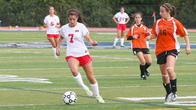PHOTO: Victoria Balzano (#7) took three hits to the head before being diagnosed with a concussion.