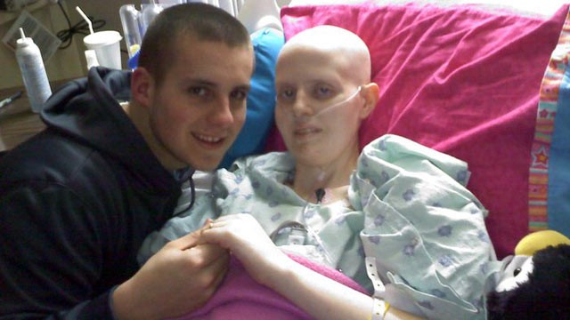PHOTO: Zach Whiteman and Morgan Brantley are pictured together in this undated file photo days before Morgan succumbed to ovarian cancer.